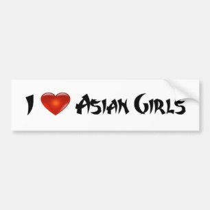i Love Asian Girls Bumper Sticker