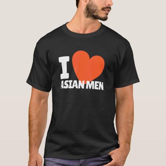 I Love Asian Men Heart Asia Men T-Shirt (Front)