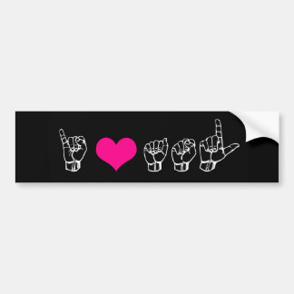I Love ASL (American Sign Language) Bumper Sticker