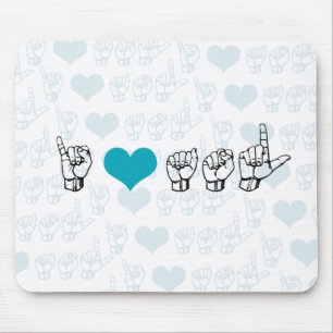I Love ASL Mousepad