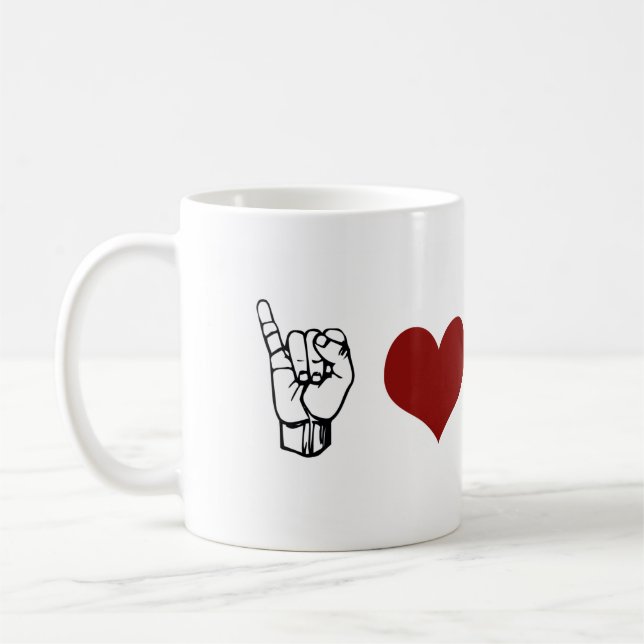 I Love ASL Mug (Left)