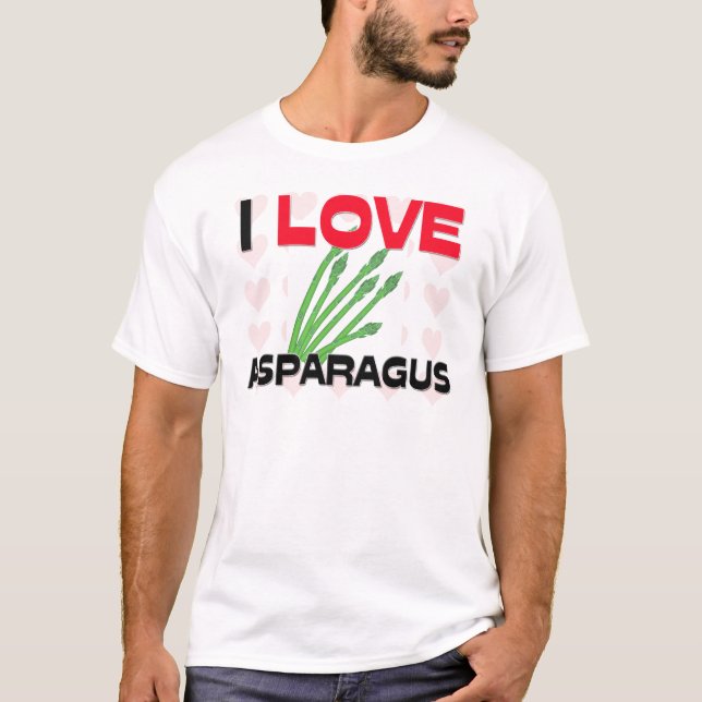 I Love Asparagus T-Shirt (Front)