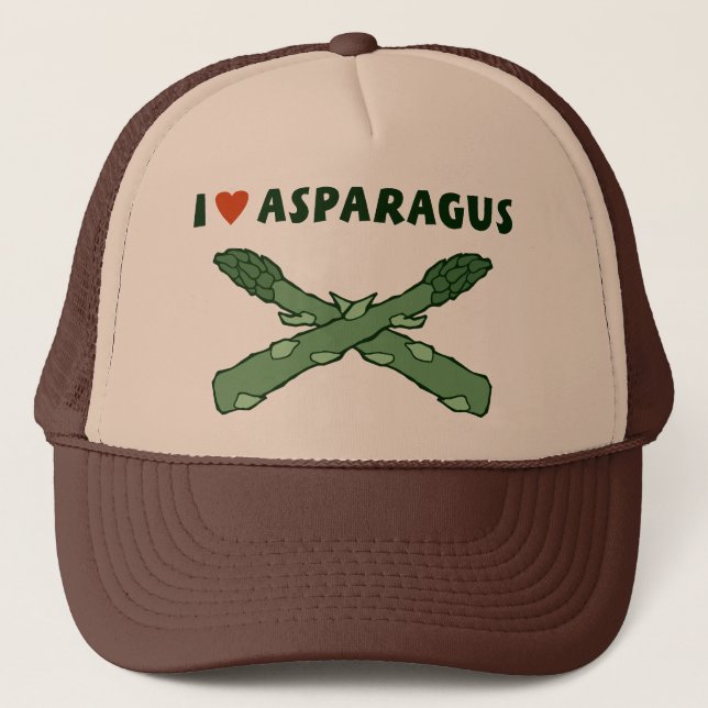 I Love Asparagus Trucker Hat (Front)