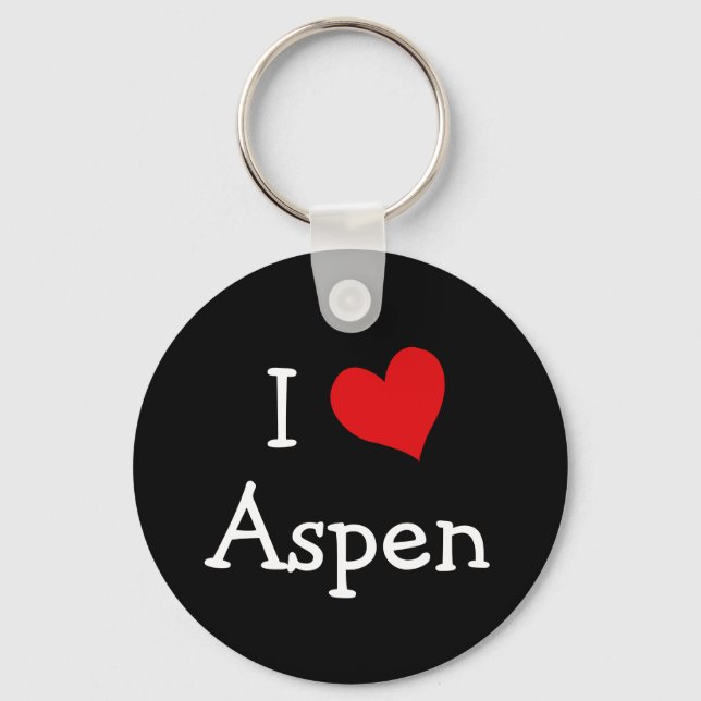 I Love Aspen Key Ring (Front)