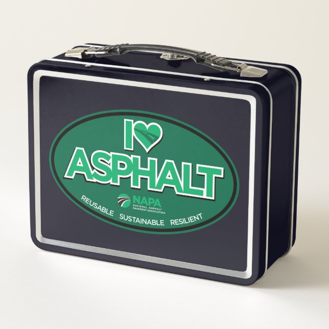 I Love Asphalt Classic Metal Lunchbox (Back)