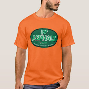 I Love Asphalt Men's T-Shirt - Safety Orange