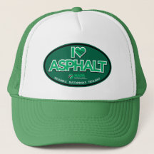 I Love Asphalt Trucker Hat - Green