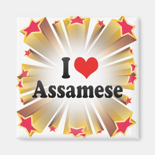 I Love Assamese Magnet (Front)
