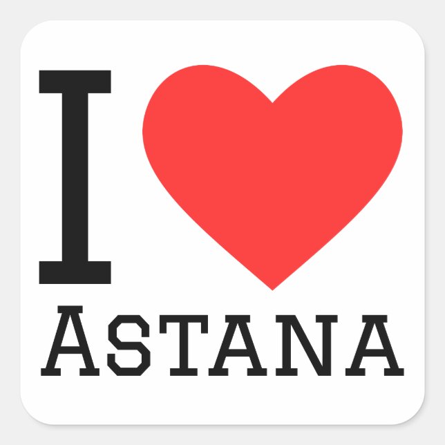 I love astana square sticker (Front)