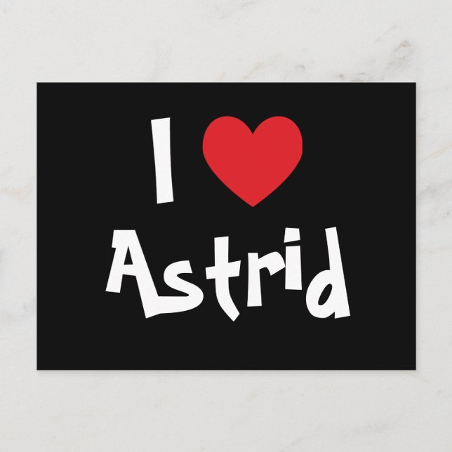 I Love Astrid Postcard (Front)