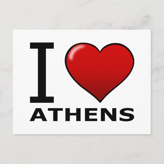 I LOVE ATHENS,GA - GEORGIA POSTCARD (Front)