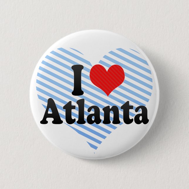 I Love Atlanta 6 Cm Round Badge (Front)
