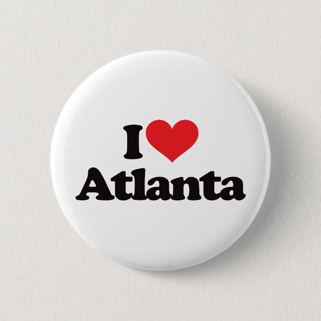 I Love Atlanta 6 Cm Round Badge (Front)