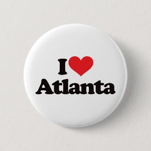 I Love Atlanta 6 Cm Round Badge