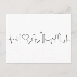 I love Atlanta in an extraordinary ecg style Postcard