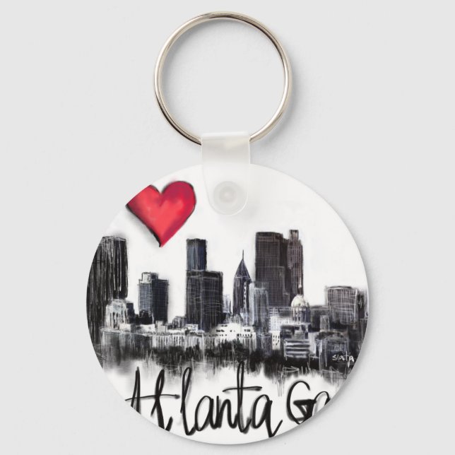 I love Atlanta Key Ring (Front)