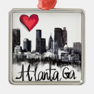 I love Atlanta Metal Tree Decoration