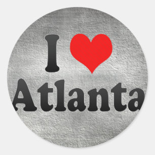 I Love Atlanta, United States Classic Round Sticker