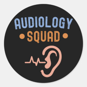 I Love Audiology, Audiology Squad Classic Round Sticker