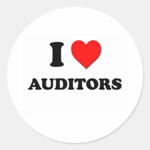 I Love Auditors Classic Round Sticker