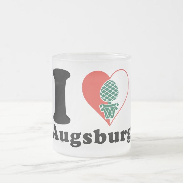 I love Augsburg Frosted Glass Coffee Mug (Center)