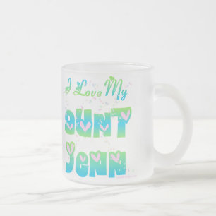 I Love Aunt Jenn Frosted Glass Coffee Mug