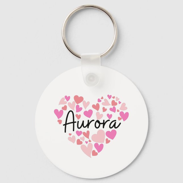I love Aurora Key Ring (Front)
