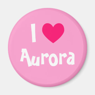 I Love Aurora Magnet