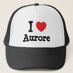 I love Aurore heart T-Shirt Trucker Hat