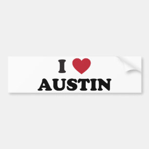 I Love Austin Bumper Sticker