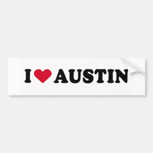 I LOVE AUSTIN BUMPER STICKER
