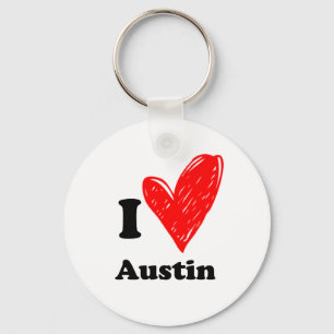 I love Austin Key Ring