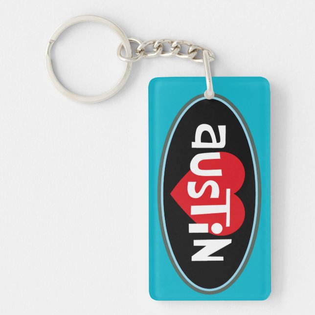 "I Love Austin" Key Ring (Front)