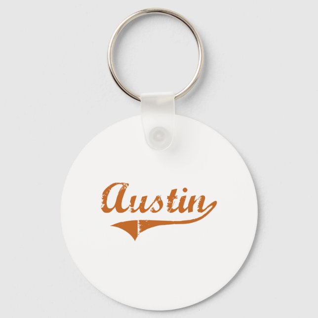 I Love Austin Texas Key Ring (Front)