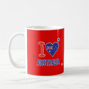 "I LOVE AUSTRALIA" Australia Day 26th January Coffee Mug