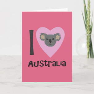 I Love Australia  Card