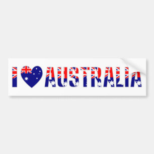 I Love Australia (Dark) Bumper Sticker