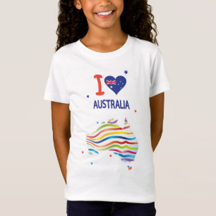 I LOVE AUSTRALIA Happy Australia Day 26th January T-Shirt