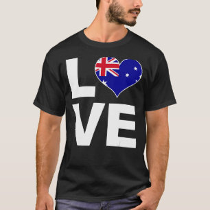 I Love Australia  Heart Flag Australia T-Shirt