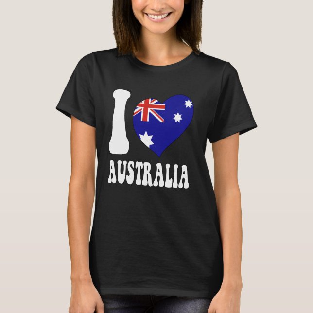 I Love Australia I Love Canberra Australia Flag He T-Shirt (Front)
