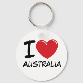I Love Australia Key Ring