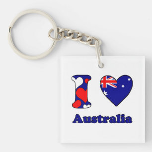 I love Australia Key Ring