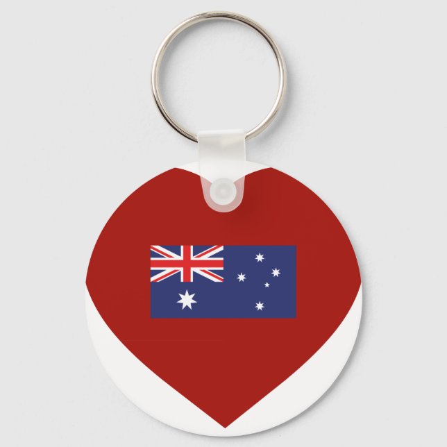 I Love Australia Key Ring (Front)