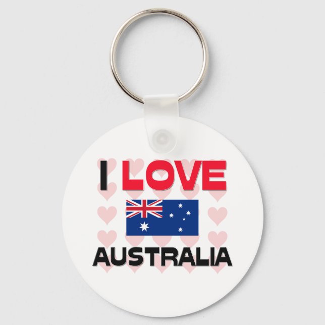 I Love Australia Key Ring (Front)