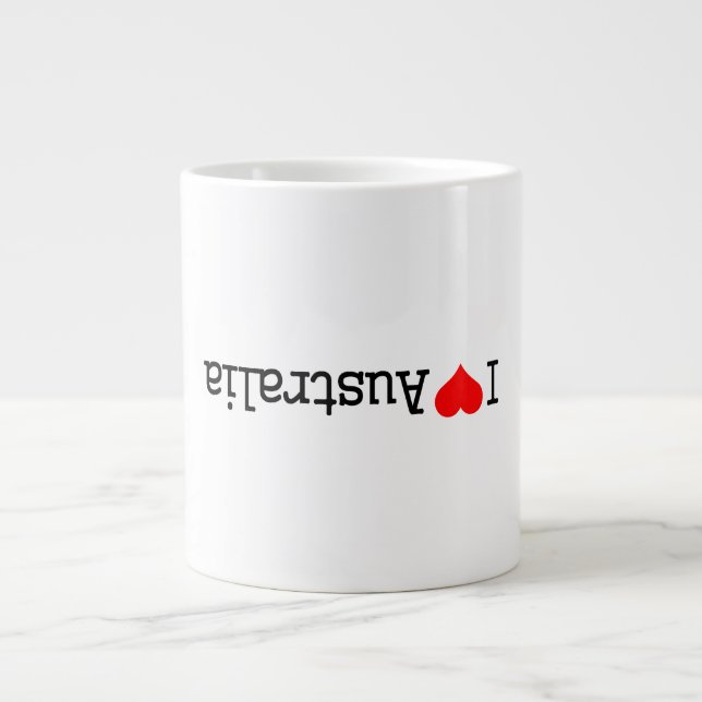 I Love Australia Large Coffee Mug (Front)