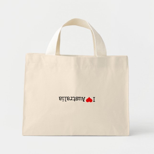 I Love Australia Mini Tote Bag (Front)