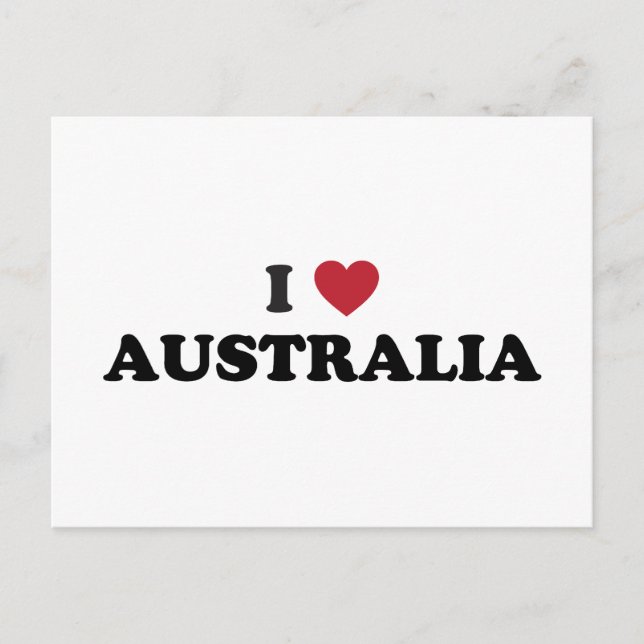 I Love Australia Postcard (Front)