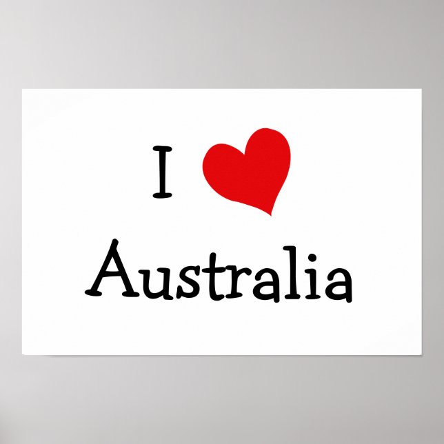 I Love Australia Poster (Front)