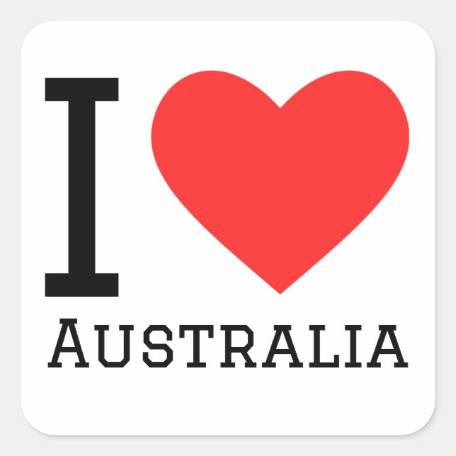 I love Australia  Square Sticker (Front)