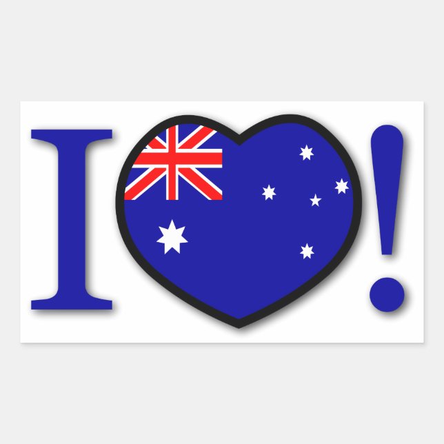 I Love Australia Sticker (Front)